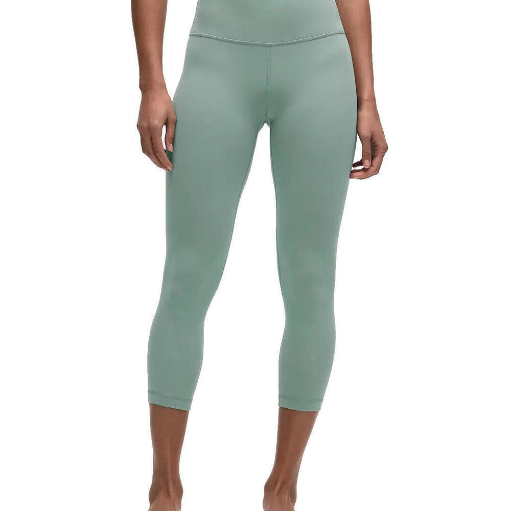 Lululemon Women's US8 Crater Blue Green Align High Rise Crop Legging Yoga Pants
